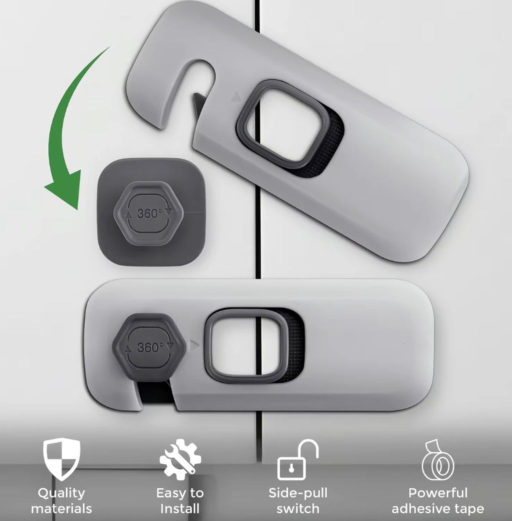 5-Pack Grey Regrigerator Locks