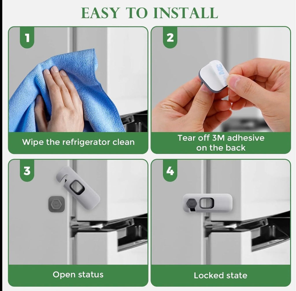 5-Pack Grey Regrigerator Locks
