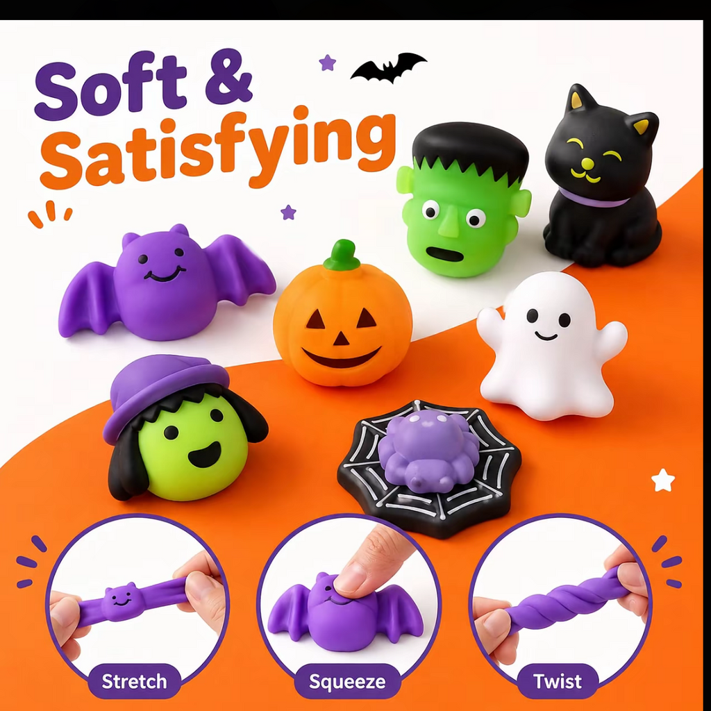 30/60/90PCS Halloween Mochi Squishies