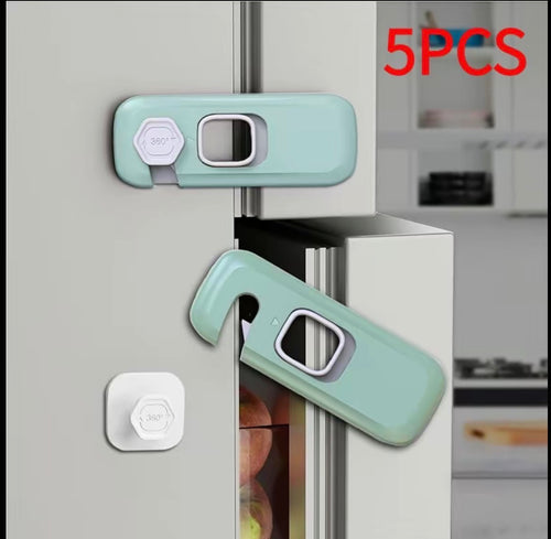 5-Pack Grey Regrigerator Locks