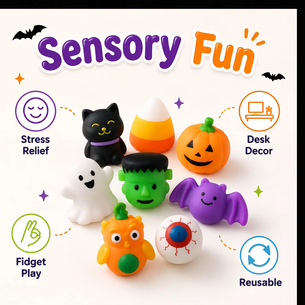 30/60/90PCS Halloween Mochi Squishies