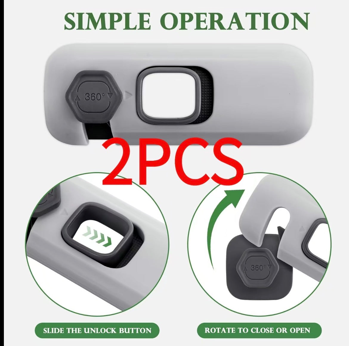 5-Pack Grey Regrigerator Locks