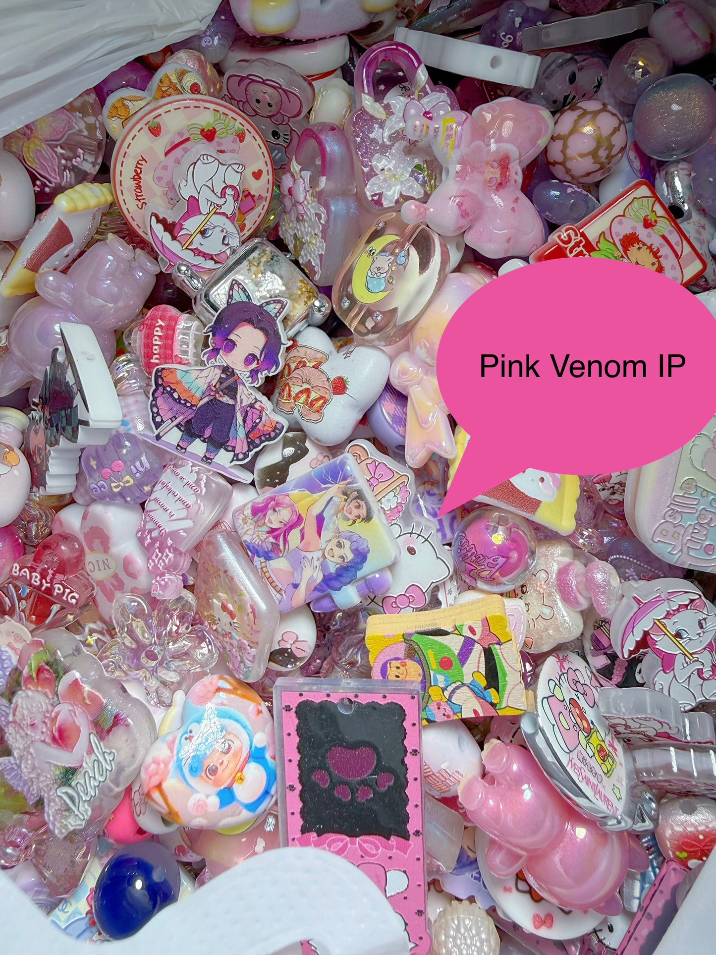 Kawaii Resin Mix Pack | Hello Kitty,Food&Bottle miniatures for DIY Jewelry